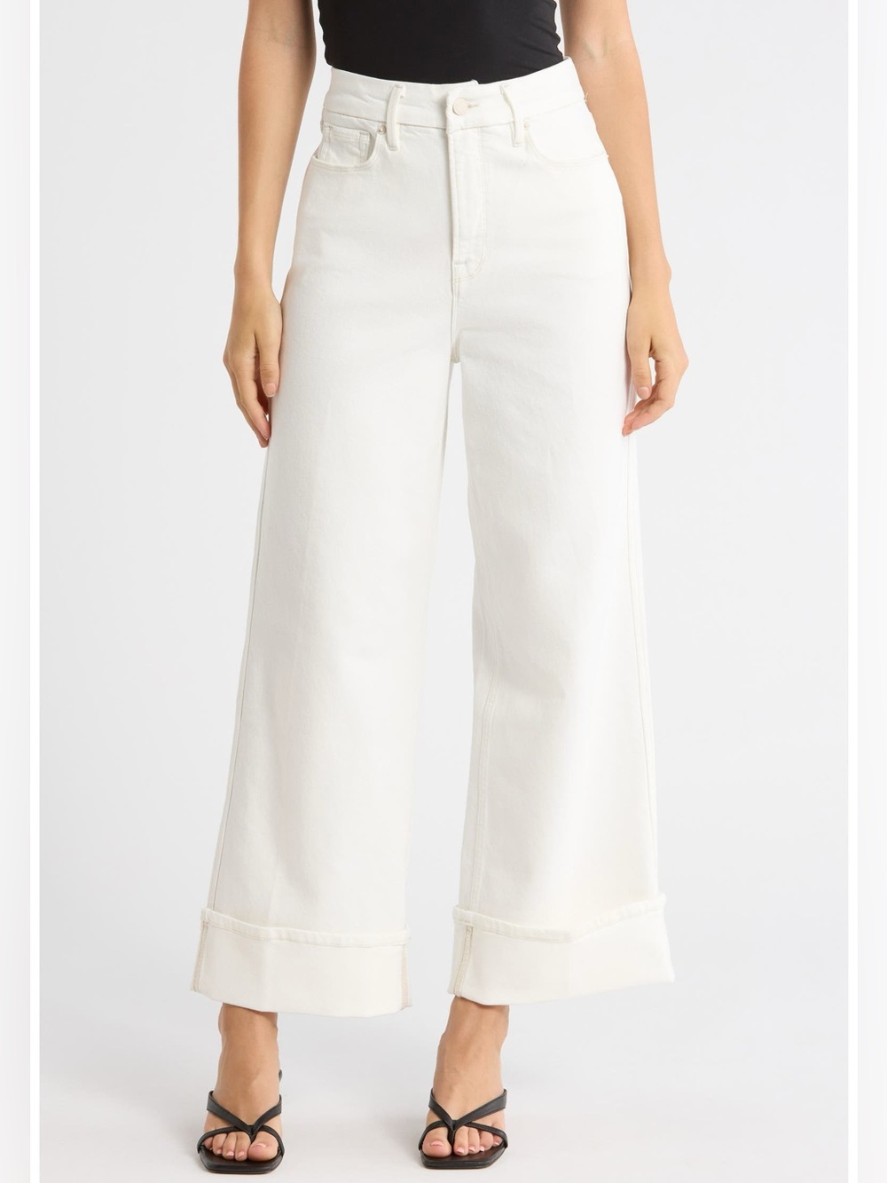 Soft Tech Good Skate Crop Wide Leg Jeans Cloud White